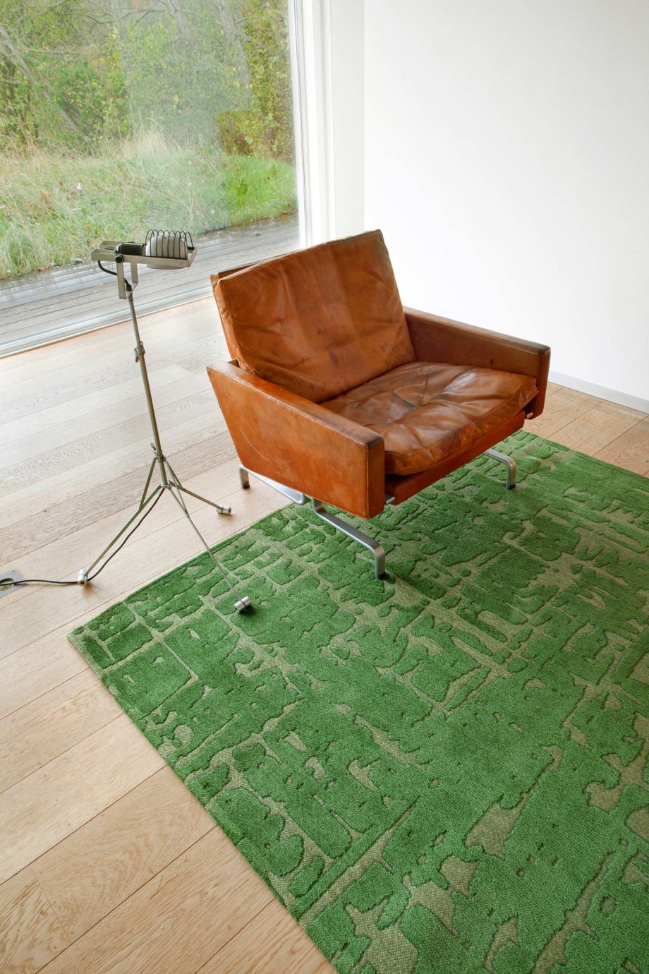 Louis De Poortere dywan LX 9202 Structures Baobab Perrier Green interior 2