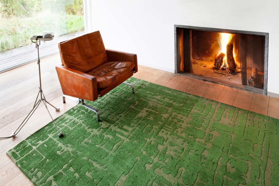 Louis De Poortere dywan LX 9202 Structures Baobab Perrier Green interior 3