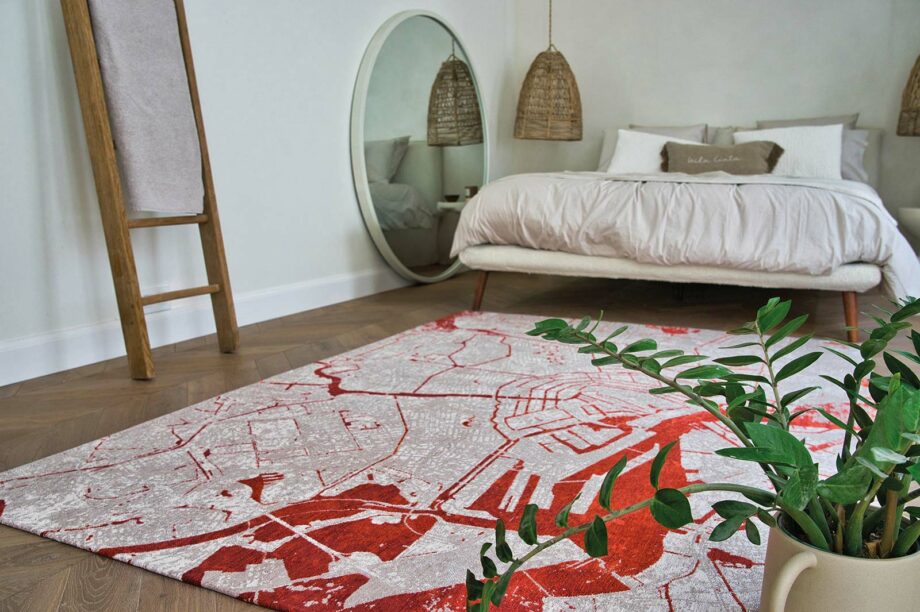 Louis De Poortere dywan Cities Amsterdam 9323 Orange Cut interior 1