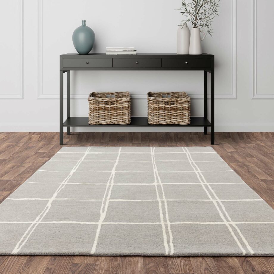Asiatic dywan Albany Grid Grey interior square