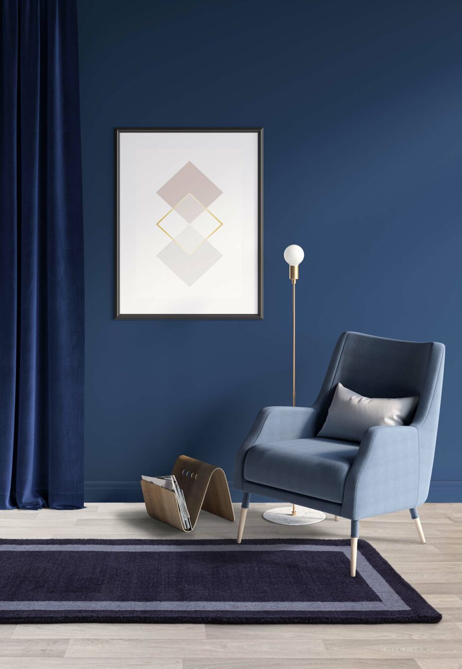Asiatic dywan Albi Navy runner interior
