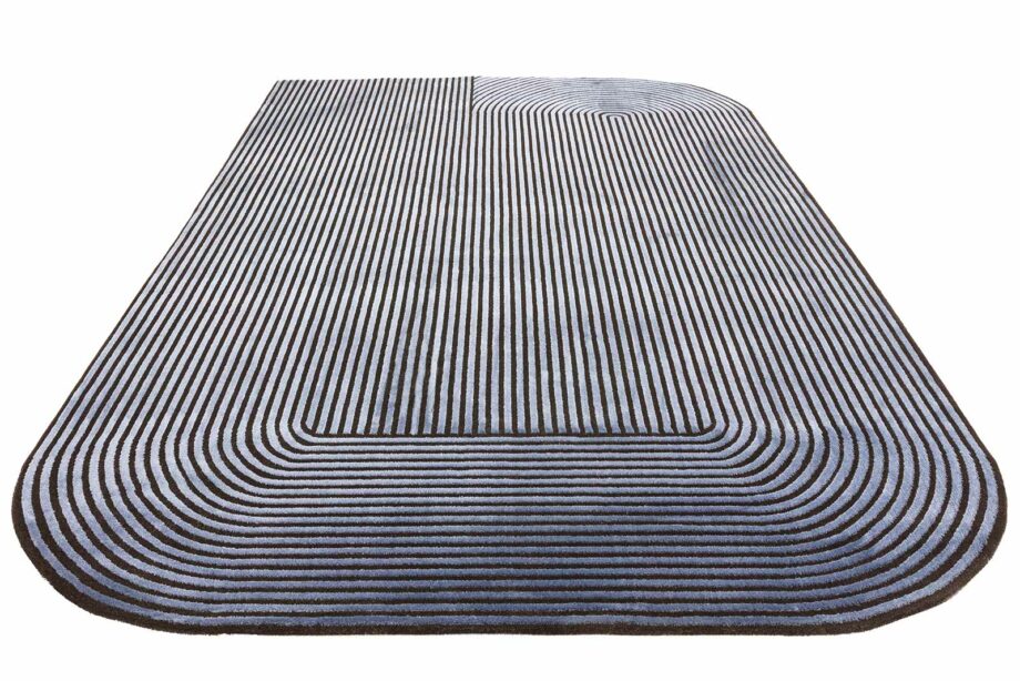 Asiatic dywan Kuza Shape Black Navy 3D