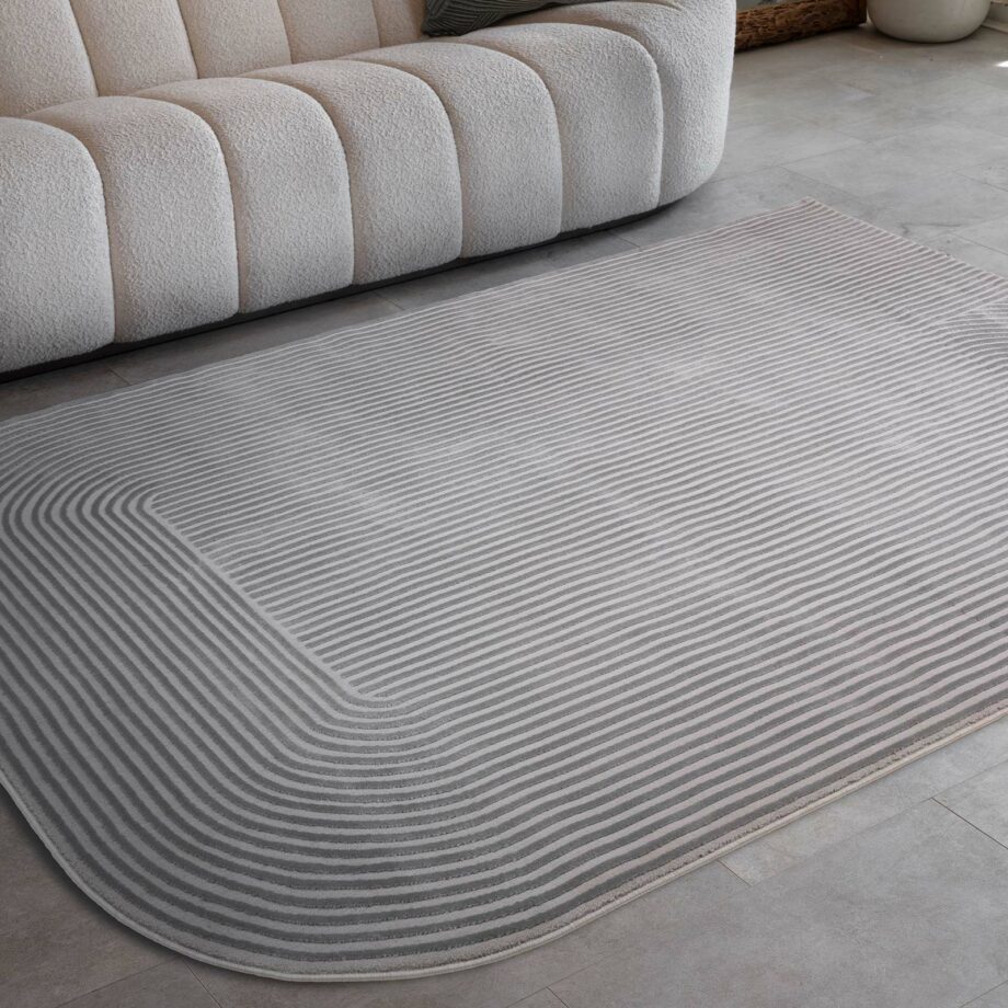 Asiatic dywan Kuza Shape Silver Grey interior square