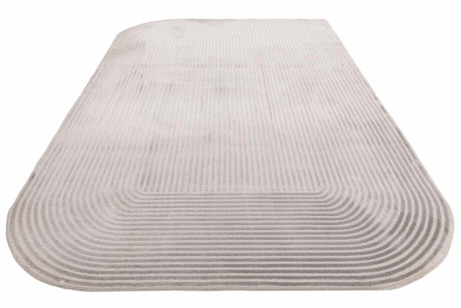 Asiatic dywan Kuza shape silver grey 3D