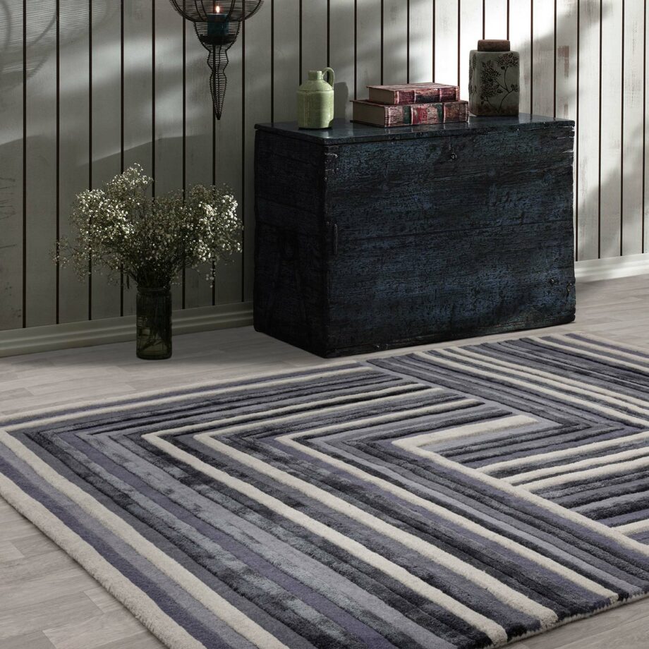 Asiatic dywan Matrix 81 Network Indigo interior square