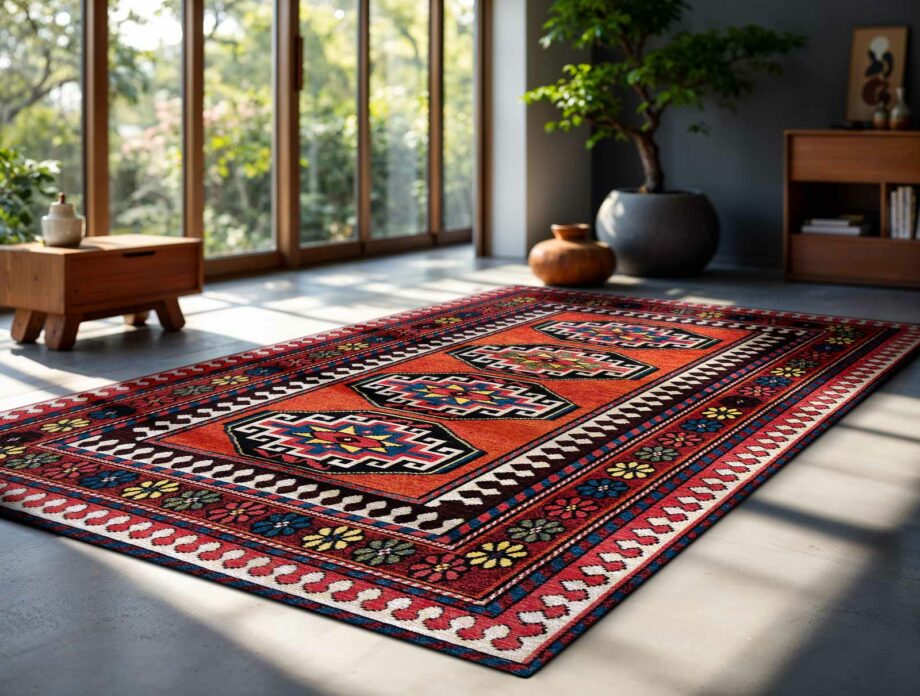 Louis De Poortere dywan Antiquarian Antalia 9844 Antalia Red Mix ambiance