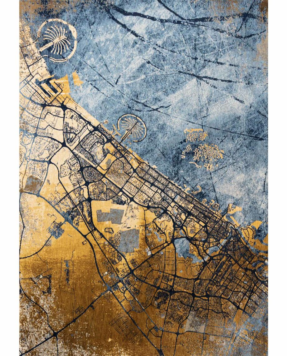 Louis De Poortere dywan Cities Dubai 9698 Gold Sea