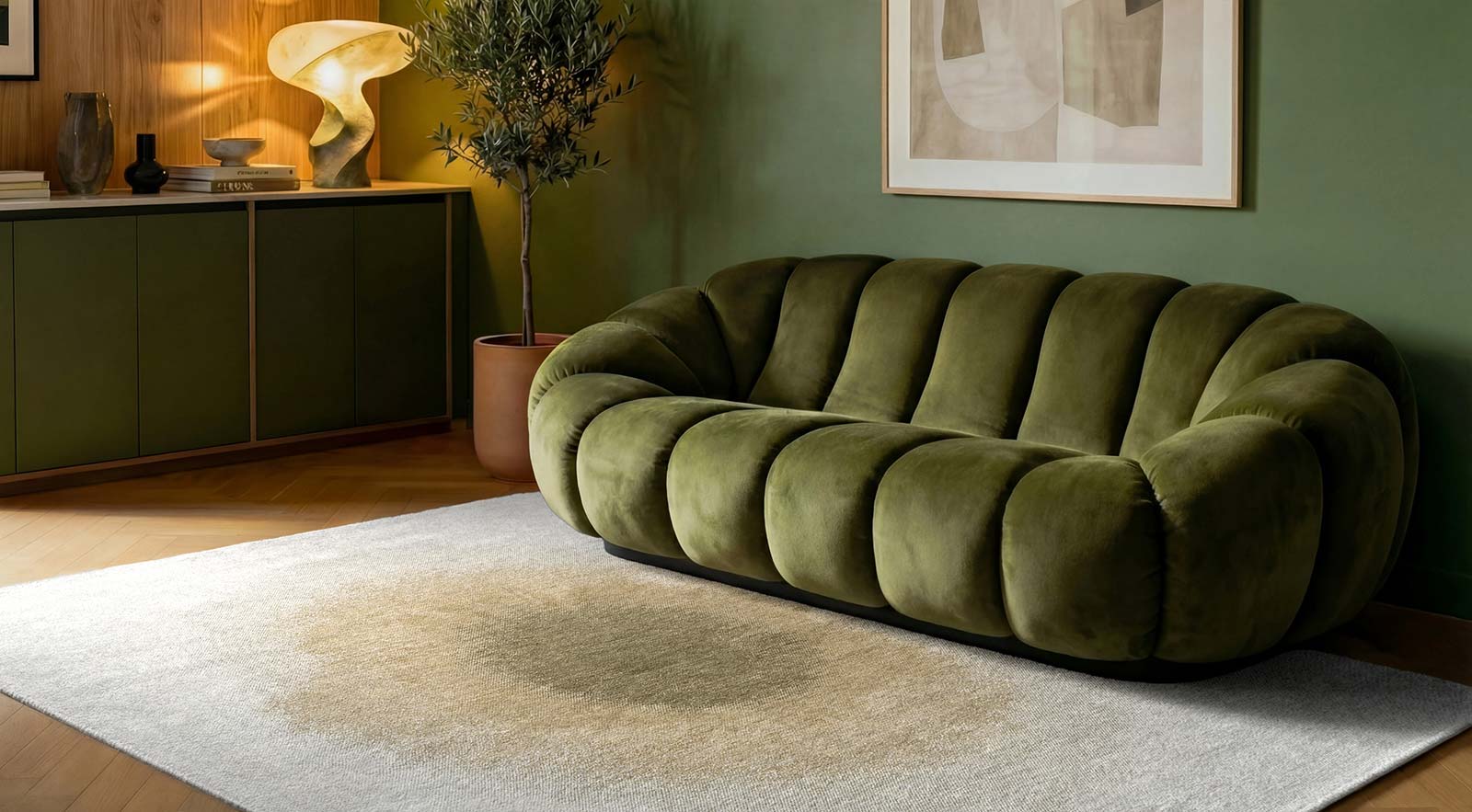 Louis De Poortere dywan Meditation 2103 Drop Fawn interior 2