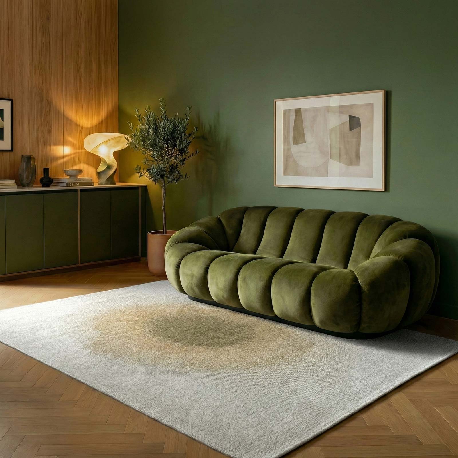 Louis De Poortere dywan Meditation 2103 Drop Fawn interior